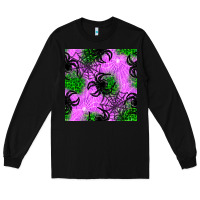 Black halloween spider green leopard seamless pattern Long Sleeve Tee - BundleAndBundleShop