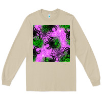 Mushroom halloween spider green leopard seamless pattern Long Sleeve Tee - BundleAndBundleShop