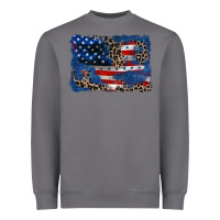 Storm Leopard glitter American flag 4th of july Heavyweight Sweatshirt - CowGirlArtShop