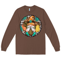 Chestnut fall gnomes round earrings 1 Long Sleeve Tee - Artiststas