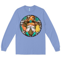 Colony Blue fall gnomes round earrings 1 Long Sleeve Tee - Artiststas