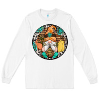 White fall gnomes round earrings 1 Long Sleeve Tee - Artiststas