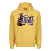Antique Gold Stay Spooky With Black Cat Premium Hoodie - LillyAllenDesigns
