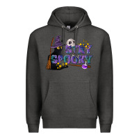 Charcoal Heather Stay Spooky With Black Cat Premium Hoodie - LillyAllenDesigns