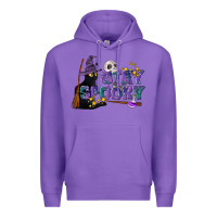 Purple Stay Spooky With Black Cat Premium Hoodie - LillyAllenDesigns