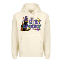Sandshell Stay Spooky With Black Cat Premium Hoodie - LillyAllenDesigns