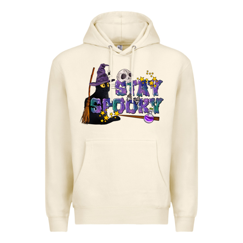 Stay Spooky With Black Cat Premium Hoodie by LillyAllenDesigns | Teevron