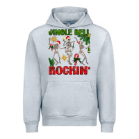 Heather Grey Jingle bell rockin' Urban Hoodie - NancyCooperArtShop