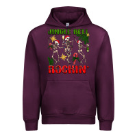 Mauve Wine Jingle bell rockin' Urban Hoodie - NancyCooperArtShop