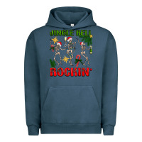 Pigment Midnight Navy Jingle bell rockin' Urban Hoodie - NancyCooperArtShop