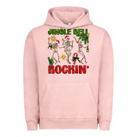 Pigment Salmon Jingle bell rockin' Urban Hoodie - NancyCooperArtShop