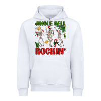 White Jingle bell rockin' Urban Hoodie - NancyCooperArtShop