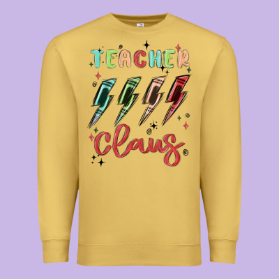 Teacher Claus Premium Sweatshirt Designed By Maliassmallbusiness
