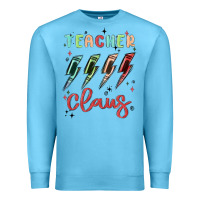 Ocean Blue teacher claus Premium Sweatshirt - MaliasSmallBusiness