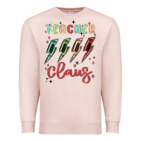 Pale Pink teacher claus Premium Sweatshirt - MaliasSmallBusiness