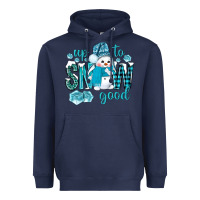 Navy up to snow good and cute snowman Heavyweight Hoodie - NancyCooperArtShop