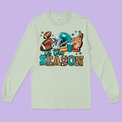 Tis The Season American Football Long Sleeve Tee Designed By Jasminsmagicworld