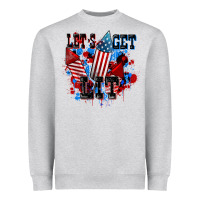 Heather Grey Let's get lit 4th of july Heavyweight Sweatshirt - CowGirlArtShop