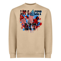Mushroom Let's get lit 4th of july Heavyweight Sweatshirt - CowGirlArtShop