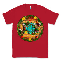 Red Christmas gemstone joy ornament Classic Tee - Artiststas