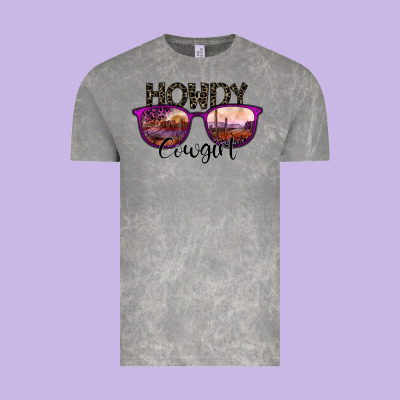 Howdy Cowgirl Vintage Tee Designed By Sublimationcraftshop