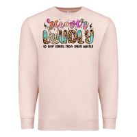 Pale Pink recover loudly to keep others from dying quietly m Premium Sweatshirt - MaliasSmallBusiness