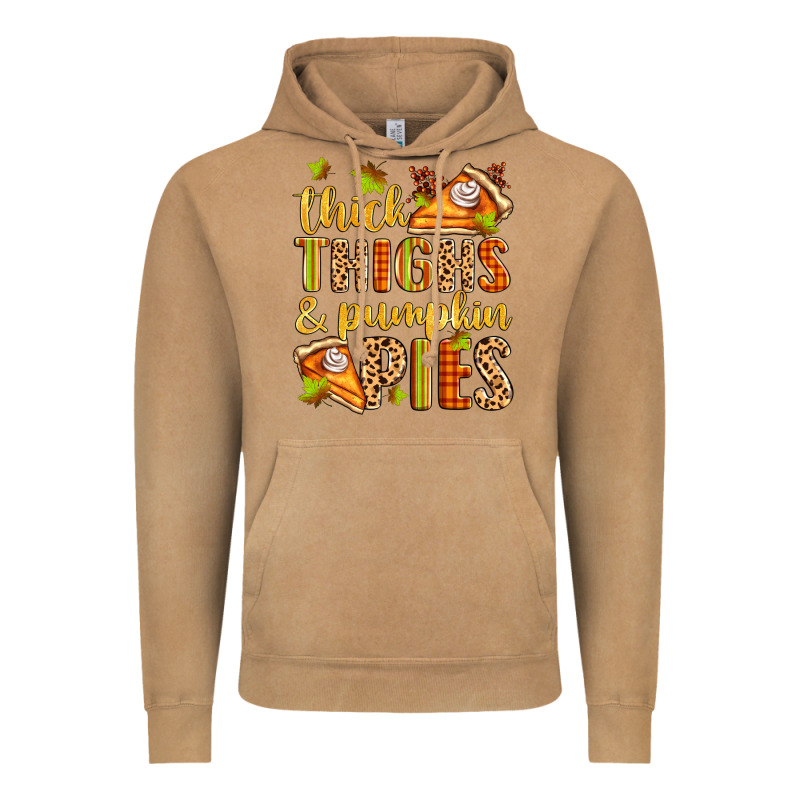 Thick Thighs And Pumpkin Pies Vintage Hoodie by Zillion Design Studio | Teevron