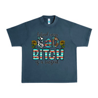 Midnight Navy Behind Every Bad Bitch is a Carseat Urban Heavy Tee - CowhideDigitalArt