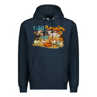 Navy cutest pumpkins in the patch Premium Hoodie - LillyAllenDesigns