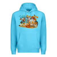 Ocean Blue cutest pumpkins in the patch Premium Hoodie - LillyAllenDesigns