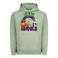 Pigment Oil Green Let's Go Ghouls Urban Hoodie - texasbilliewilder