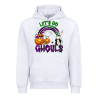 White Let's Go Ghouls Urban Hoodie - texasbilliewilder