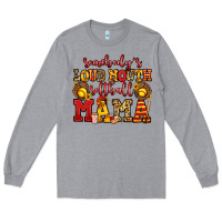 Heather Grey somebody's loud mouth softball mama Long Sleeve Tee - Jasminsmagicworld