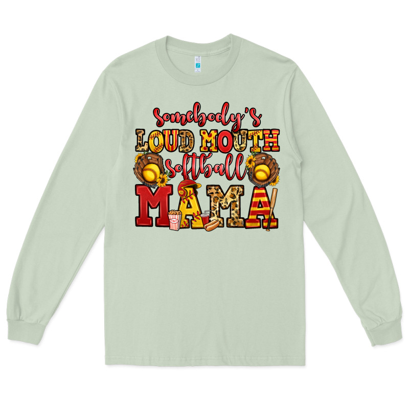 Somebody's Loud Mouth Softball Mama Long Sleeve Tee by Jasminsmagicworld | Teevron