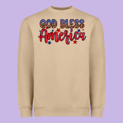God Bless America Heavyweight Sweatshirt Designed By Neo Western
