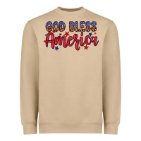 Mushroom God bless America Heavyweight Sweatshirt - Neo Western