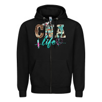 Black western nurse cna life Zipper Hoodie - BarkalooDesign