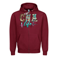 Burgundy western nurse cna life Zipper Hoodie - BarkalooDesign