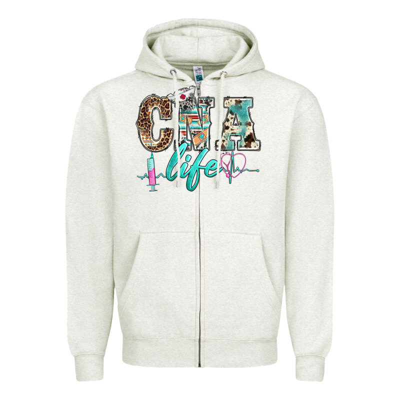 Western Nurse Cna Life Zipper Hoodie by BarkalooDesign | Teevron