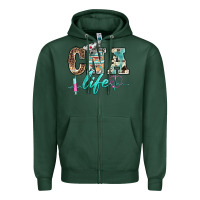 Sports Green western nurse cna life Zipper Hoodie - BarkalooDesign