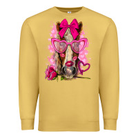 Antique Gold valentines day horse with sunglasses Premium Sweatshirt - NancyCooperArtShop