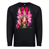 Black valentines day horse with sunglasses Premium Sweatshirt - NancyCooperArtShop