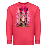 Cardinal valentines day horse with sunglasses Premium Sweatshirt - NancyCooperArtShop