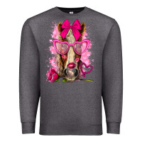 Charcoal Heather valentines day horse with sunglasses Premium Sweatshirt - NancyCooperArtShop