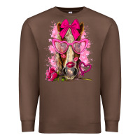 Chestnut valentines day horse with sunglasses Premium Sweatshirt - NancyCooperArtShop