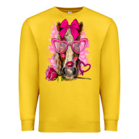 Lemon valentines day horse with sunglasses Premium Sweatshirt - NancyCooperArtShop