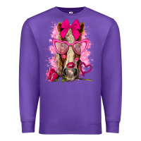 Purple valentines day horse with sunglasses Premium Sweatshirt - NancyCooperArtShop