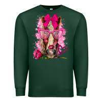 Sports Green valentines day horse with sunglasses Premium Sweatshirt - NancyCooperArtShop