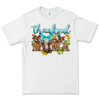 White thankful mama cow Premium Tee - BarkalooDesign