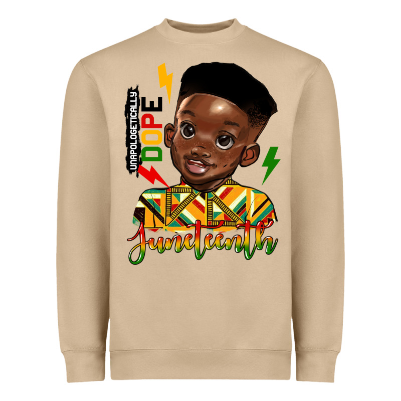 Juneteenth Black Boy Heavyweight Sweatshirt by HRA Design Shop | Teevron